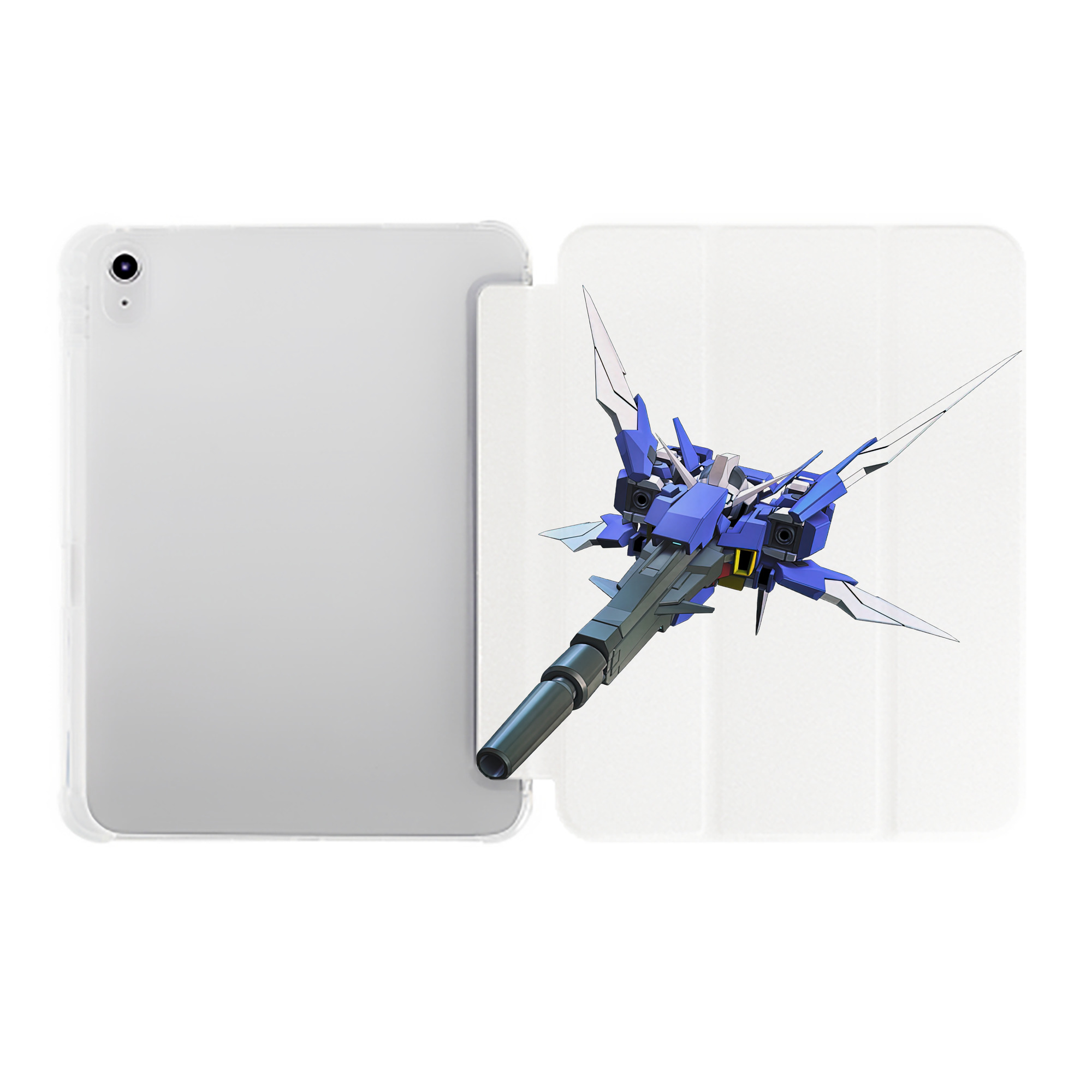 （画像用） 機動戦士ガンダム Mobile Suit Gundam IPad ケース ペン収納付き 三つ折りスタンド PUレザー×シリコン 対応機種9.5/10.5/10.9インチ